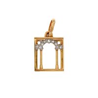 Anhänger Loving Palladio  2D in Gelbgold Diamante 05G SERLIANA